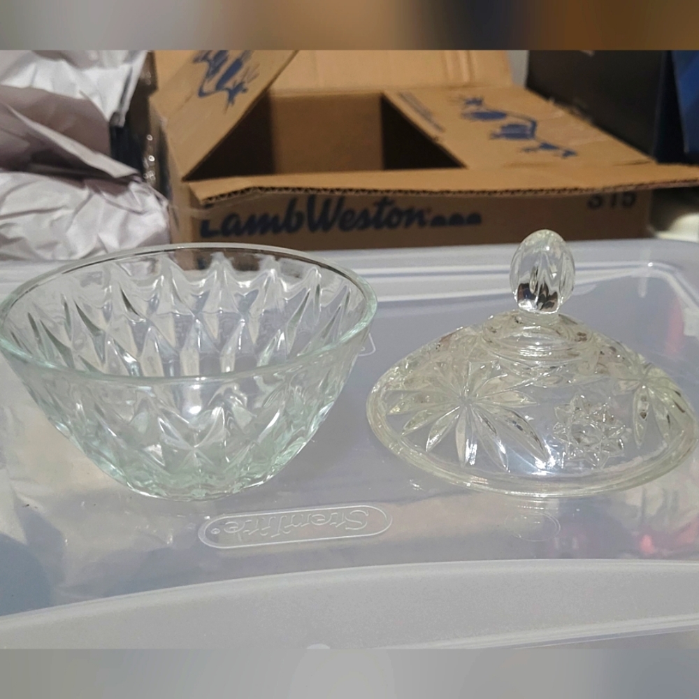 Elegant Glass Serving Bowl with Lid